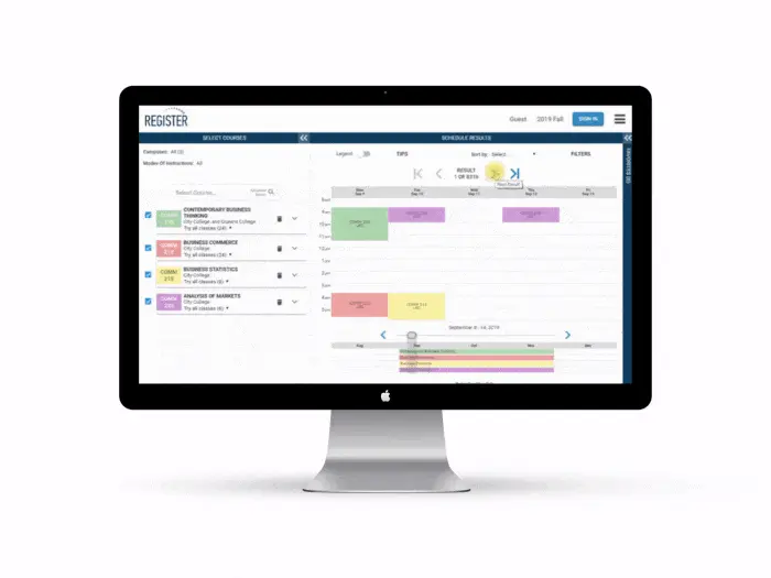 College Schedule Maker - Register - Personalized Schedules